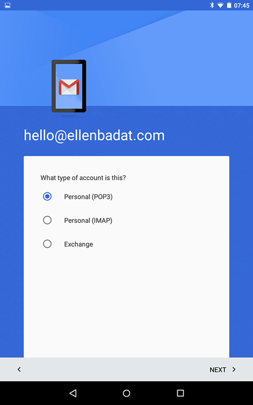 Android Account Details