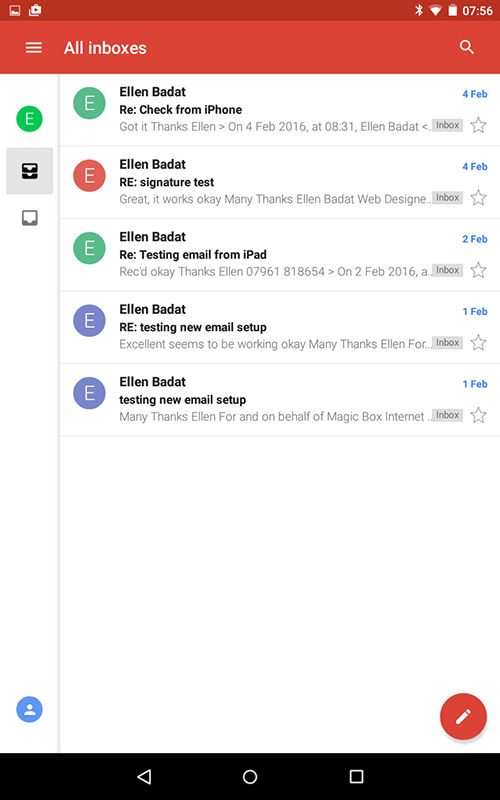 Email Account setup