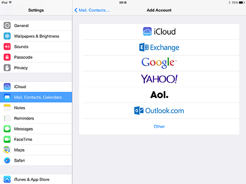 IOS Add Account