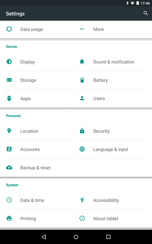 Android Settings
