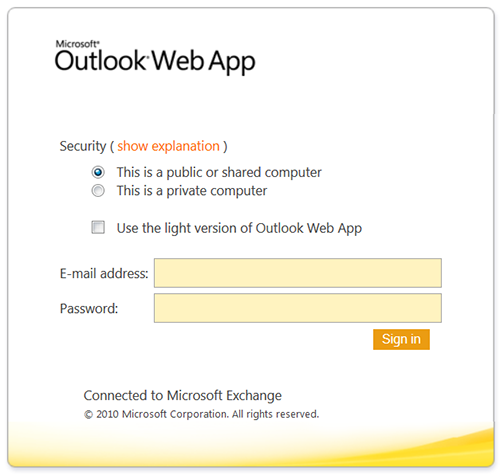 Outlook Web App